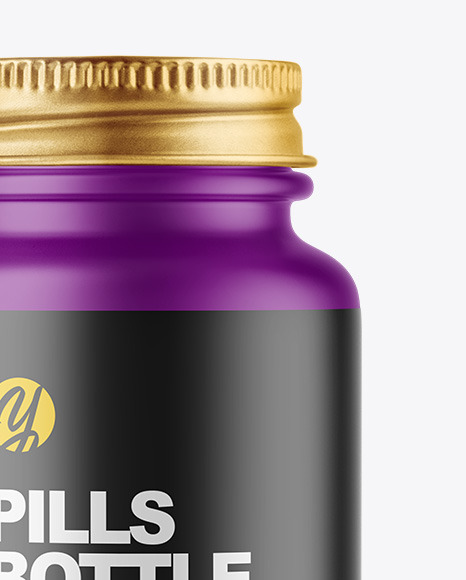 Matte Plastic Pills Bottle Mockup