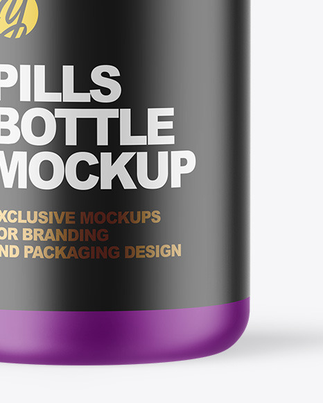 Matte Plastic Pills Bottle Mockup