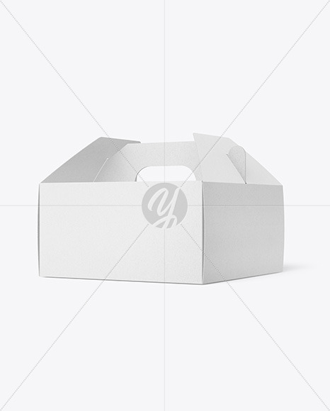 Kraft Cardboard Box w/ Handle Mockup