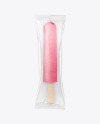 Pink Fruit Popsicle Ice Cream Mockup