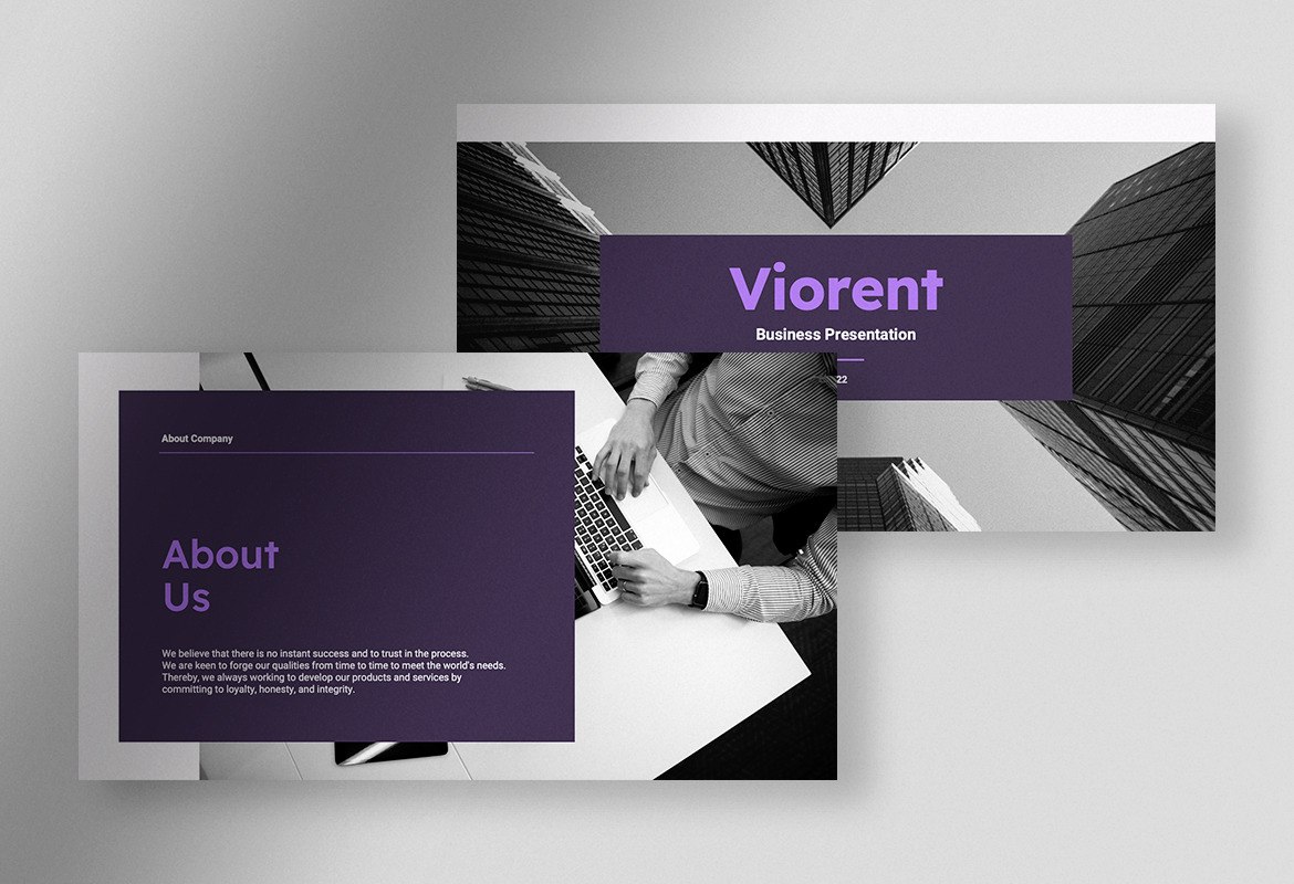 Viorent - Striking Purple Professional Corporate Business Presentation