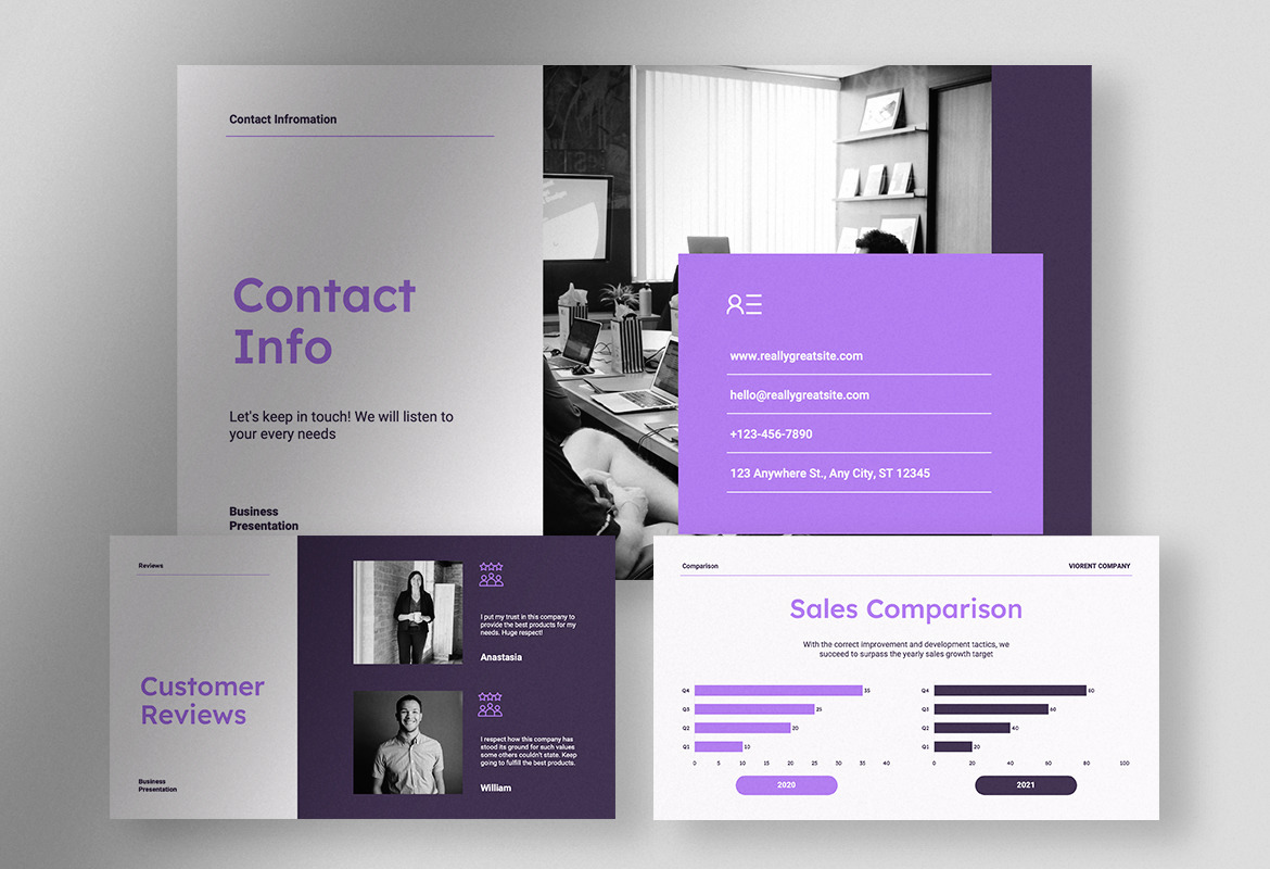 Viorent - Striking Purple Professional Corporate Business Presentation