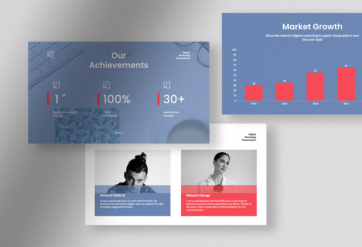 Matrix – Provence Blue Simple Modern Digital Marketing Presentation