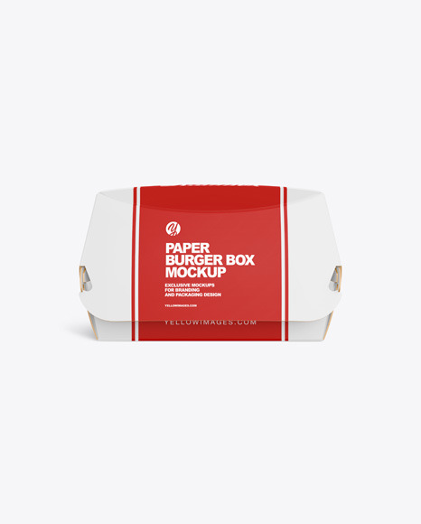 Paper Burger Box Mockup