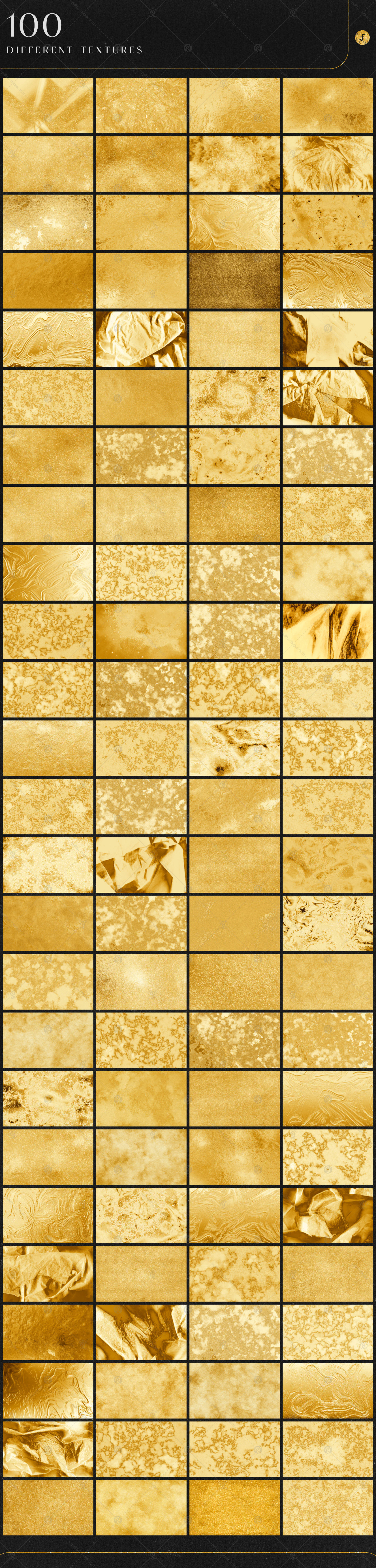 100 Golden Textures