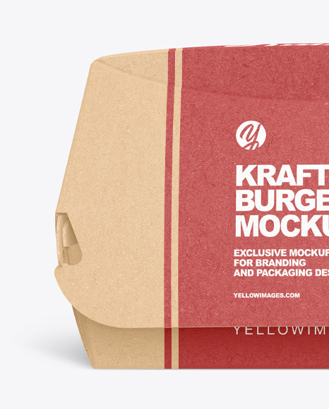 Kraft Burger Box Mockup