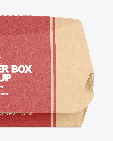 Kraft Burger Box Mockup