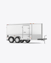 Cargo Trailer Mockup - Half Side View