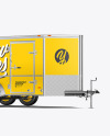 Cargo Trailer Mockup - Half Side View