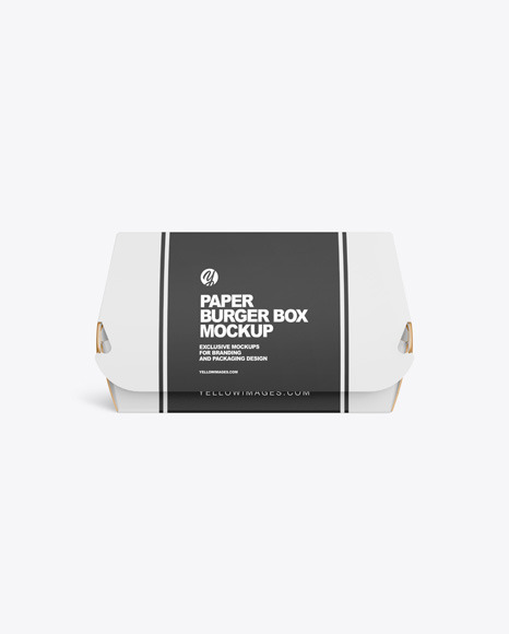 Paper Burger Box Mockup