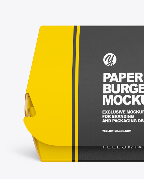 Paper Burger Box Mockup