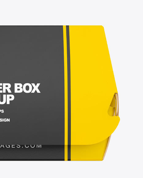 Paper Burger Box Mockup