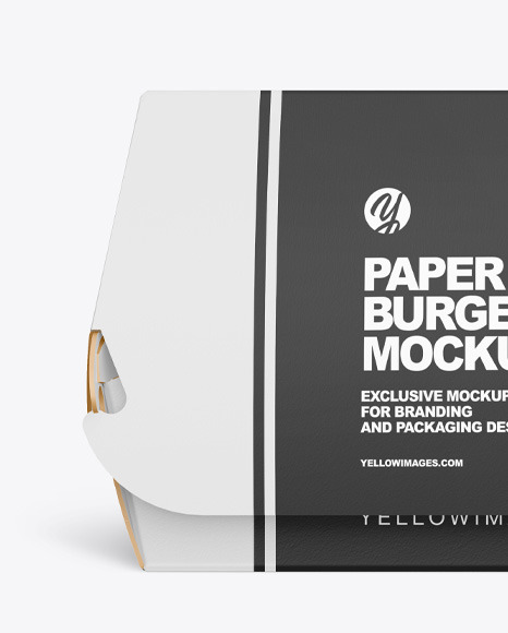 Paper Burger Box Mockup