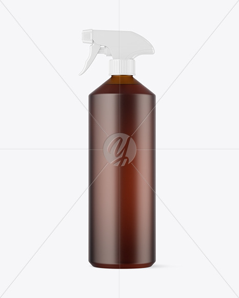 Frosted Amber PET Spray Bottle Mockup