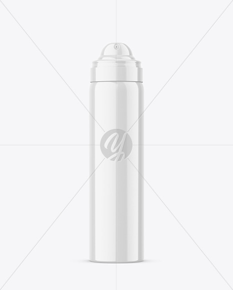 Glossy Deodorant Spray Bottle Mockup