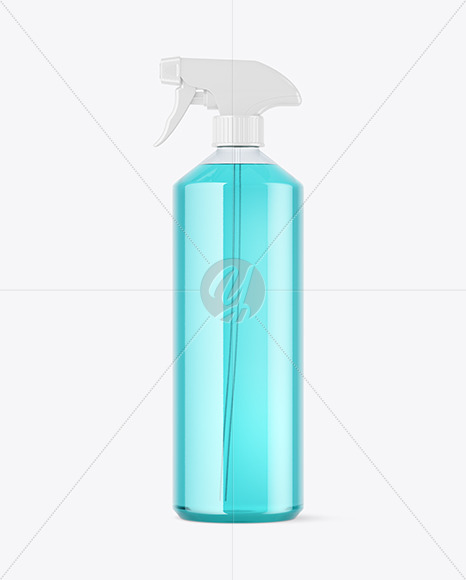 Clear PET Spray Bottle Mockup