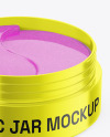 Metallic Cosmetic Jar w/ Patches Mockup