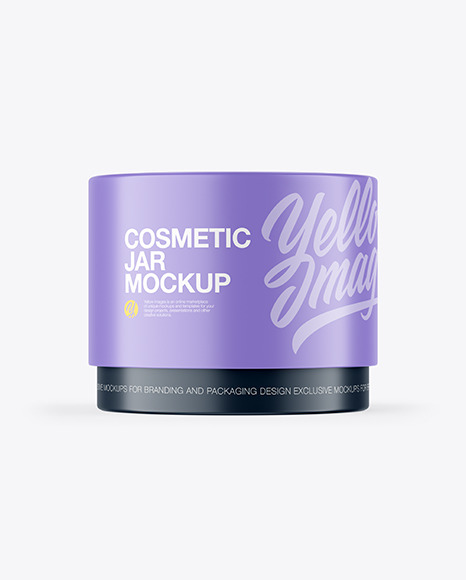 Matte Cosmetic Jar Mockup