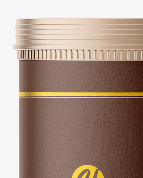 Metallic Jar with Paper Label Mockup