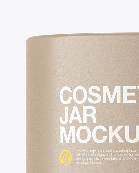 Kraft Paper Cosmetic Jar Mockup