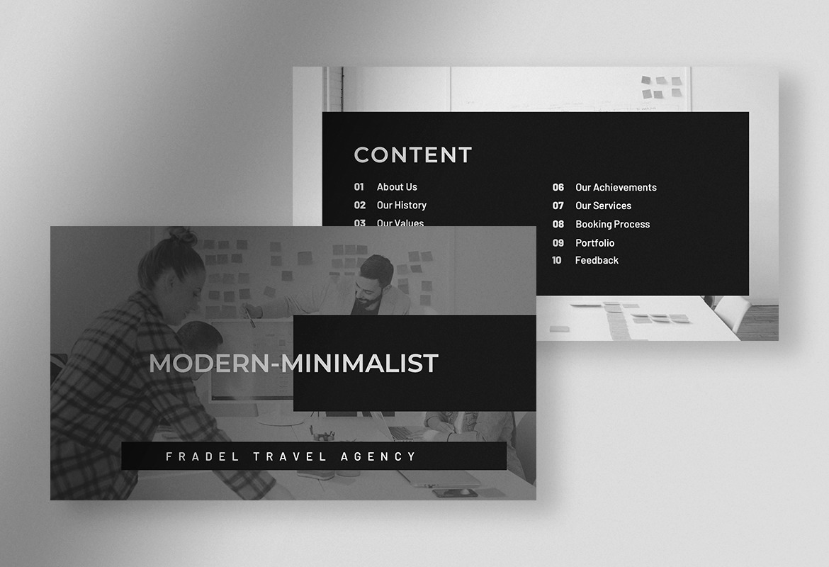 Xivory – Black Modern Minimalist Company Profile Presentation