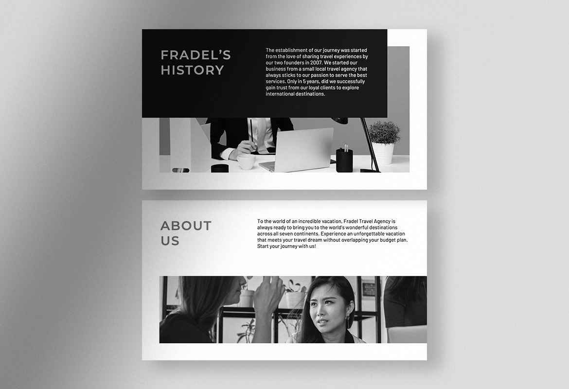 Xivory – Black Modern Minimalist Company Profile Presentation