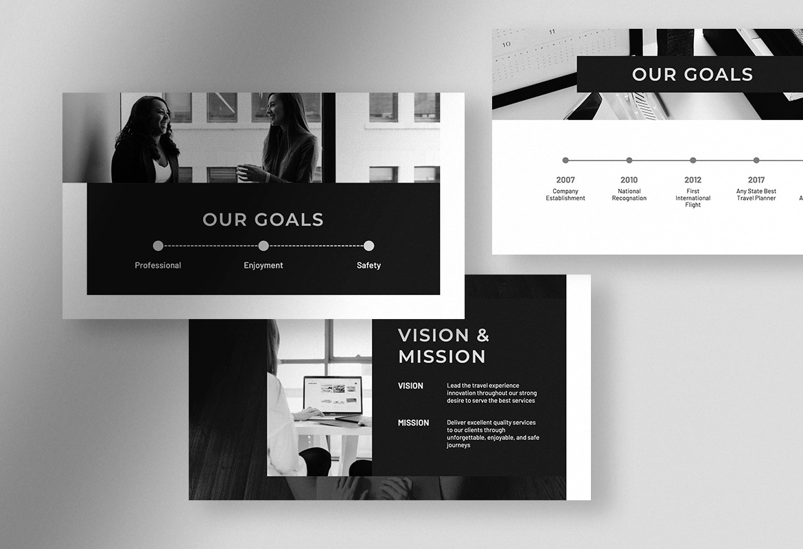 Xivory – Black Modern Minimalist Company Profile Presentation