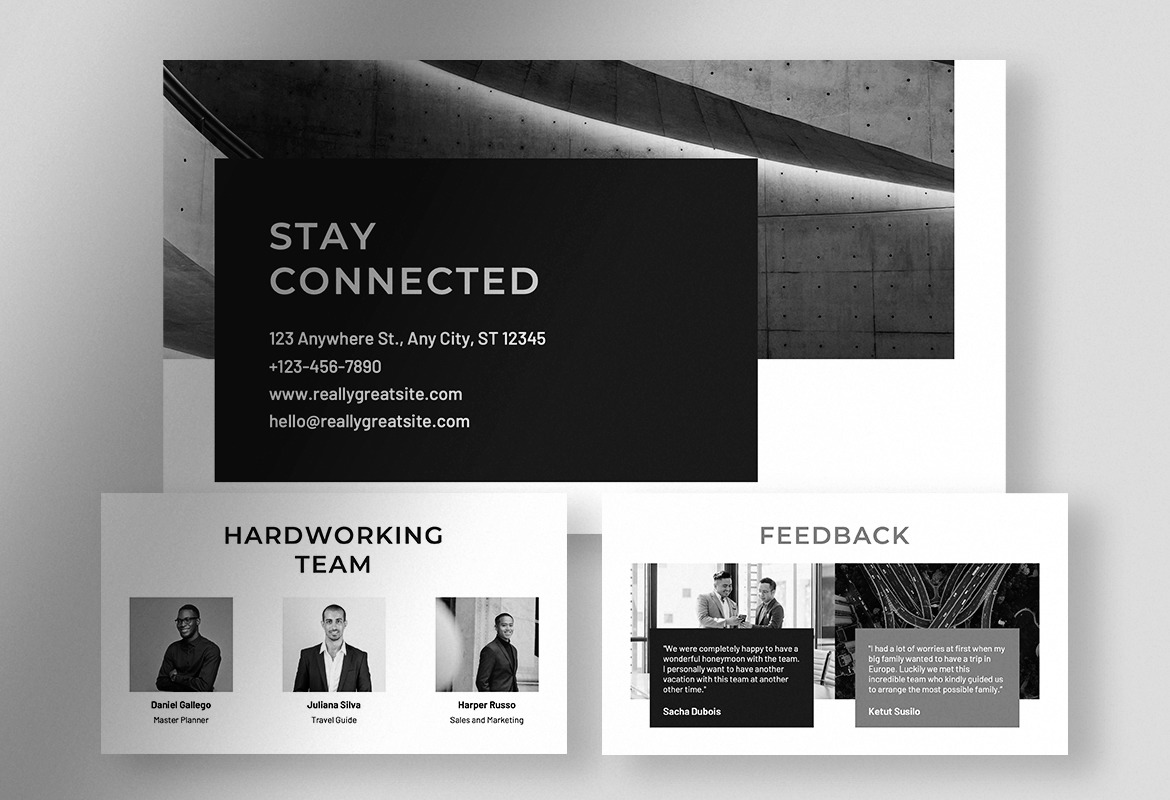 Xivory – Black Modern Minimalist Company Profile Presentation