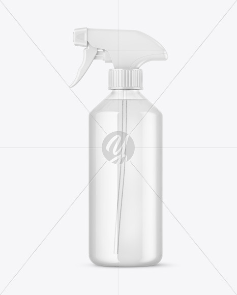 Clear PET Spray Bottle Mockup