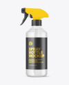 Clear PET Spray Bottle Mockup