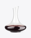 Clear Glass Red Wine Decanter Mockup