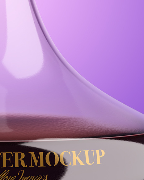 Clear Glass Red Wine Decanter Mockup