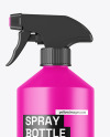 Matte PET Spray Bottle Mockup