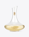 Clear Glass White Wine Decanter Mockup