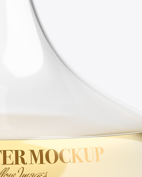 Clear Glass White Wine Decanter Mockup