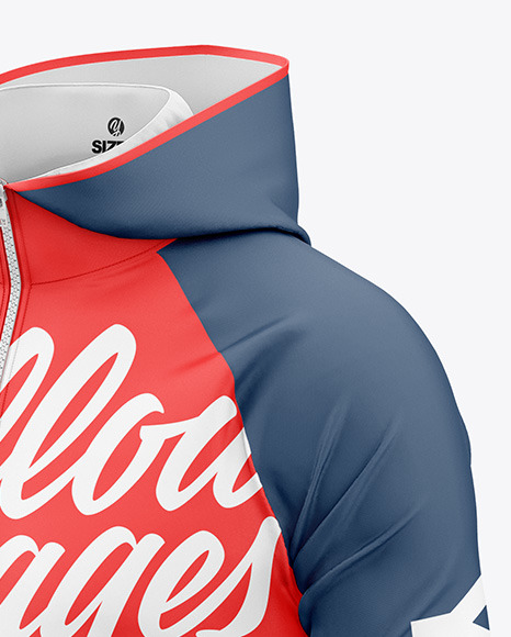 Men's Windbreaker Jacket Mockup - Half Side View