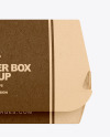 Kraft Burger Box Mockup