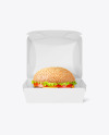 Paper Box w/ Burger Mockup