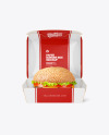 Paper Box w/ Burger Mockup