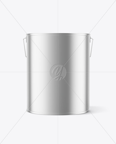 Metallic Paint Can Mockup