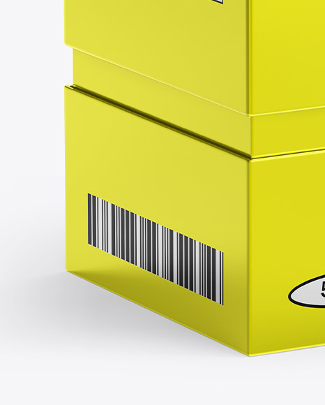 Metallic Box Mockup