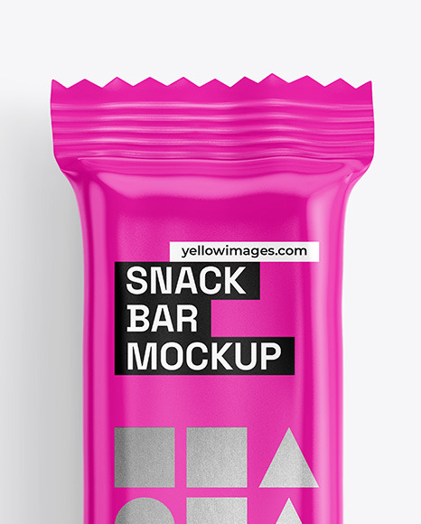 Glossy Snack Bar Mockup