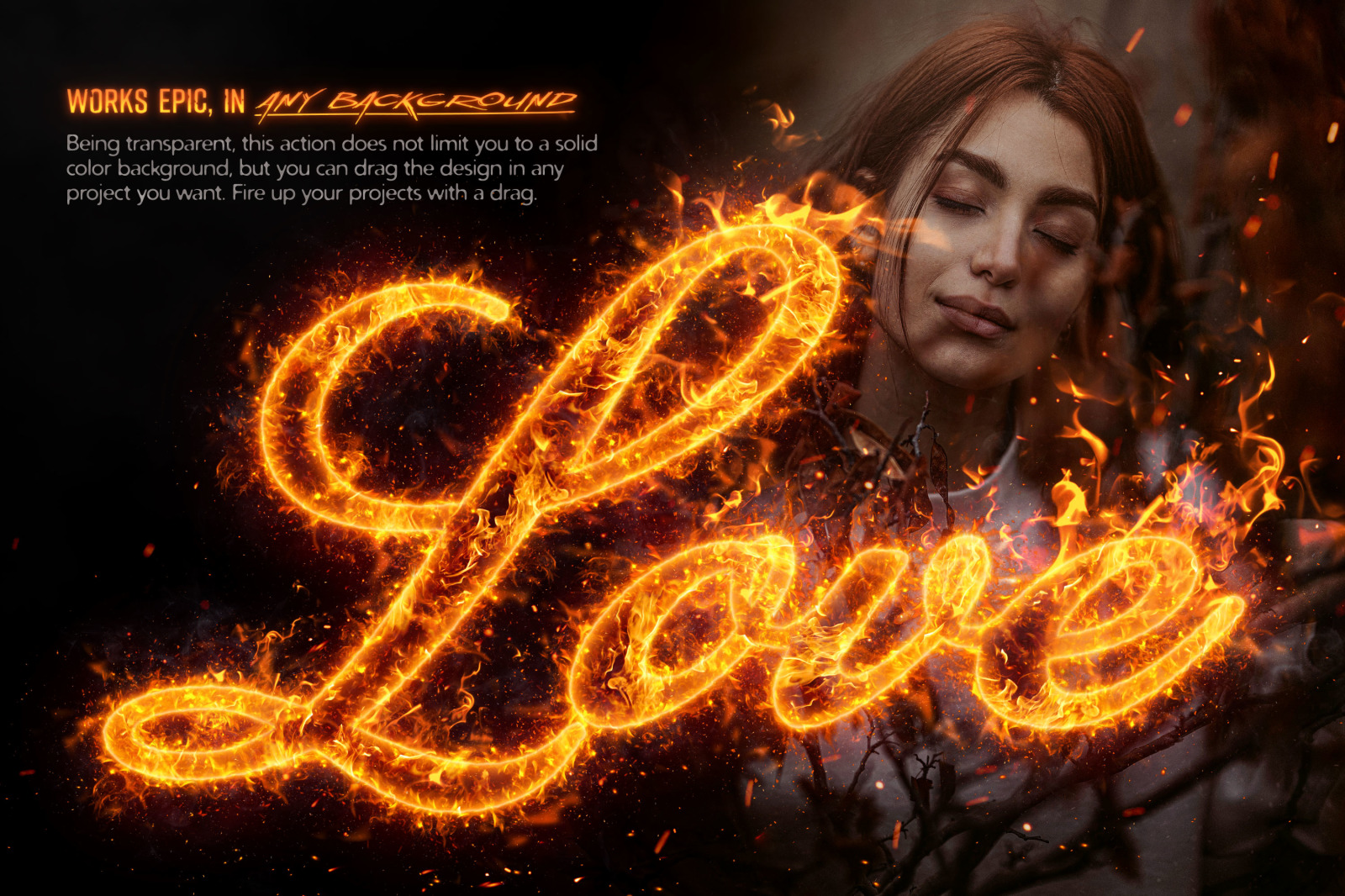 Hyper Fiery – Fire Photoshop Action