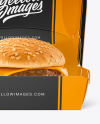 Paper Box w/ Burger Mockup