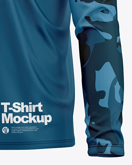 Men’s Long Sleeve T-Shirt Mockup - Half Side View