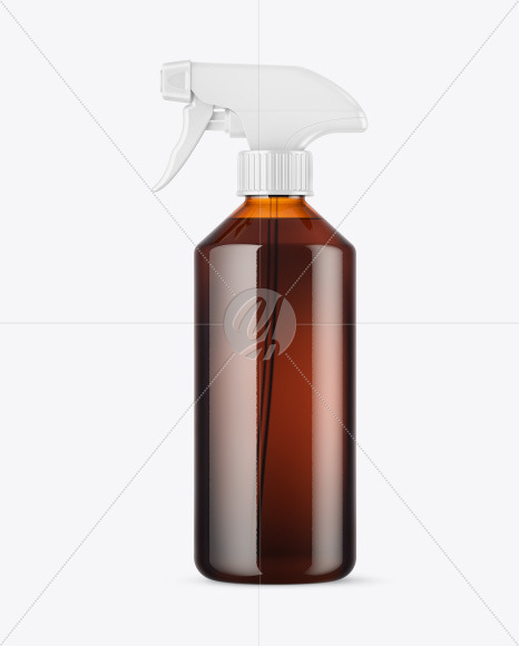 Amber PET Spray Bottle Mockup