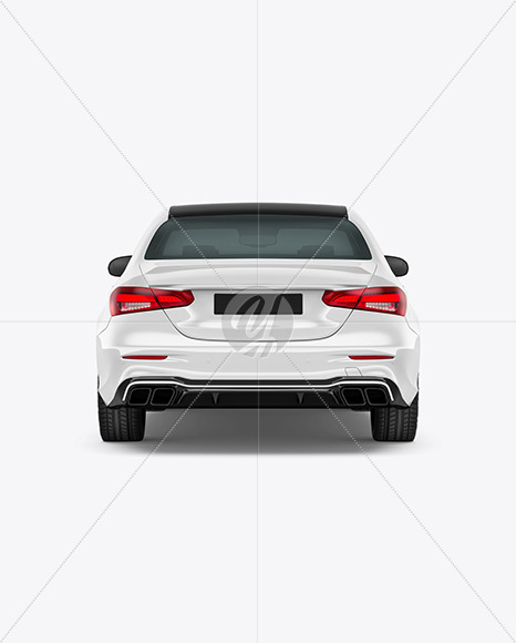 Executive Car Mockup - Back View