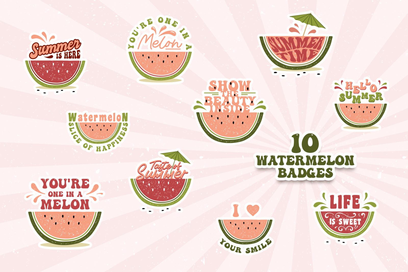 Taste Of Summer. 60 Groovy Logos