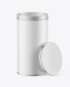 Metallic Jar with Matte Label Mockup