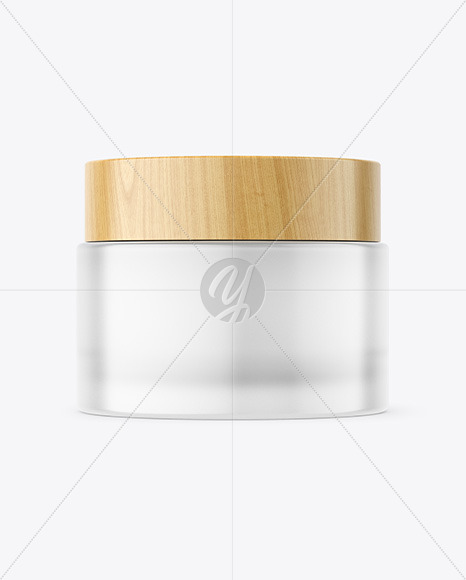 Frosted Glass Cosmetic Jar Mockup